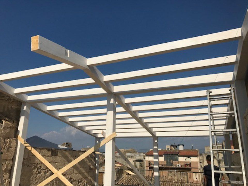 Struttura in legno per veranda