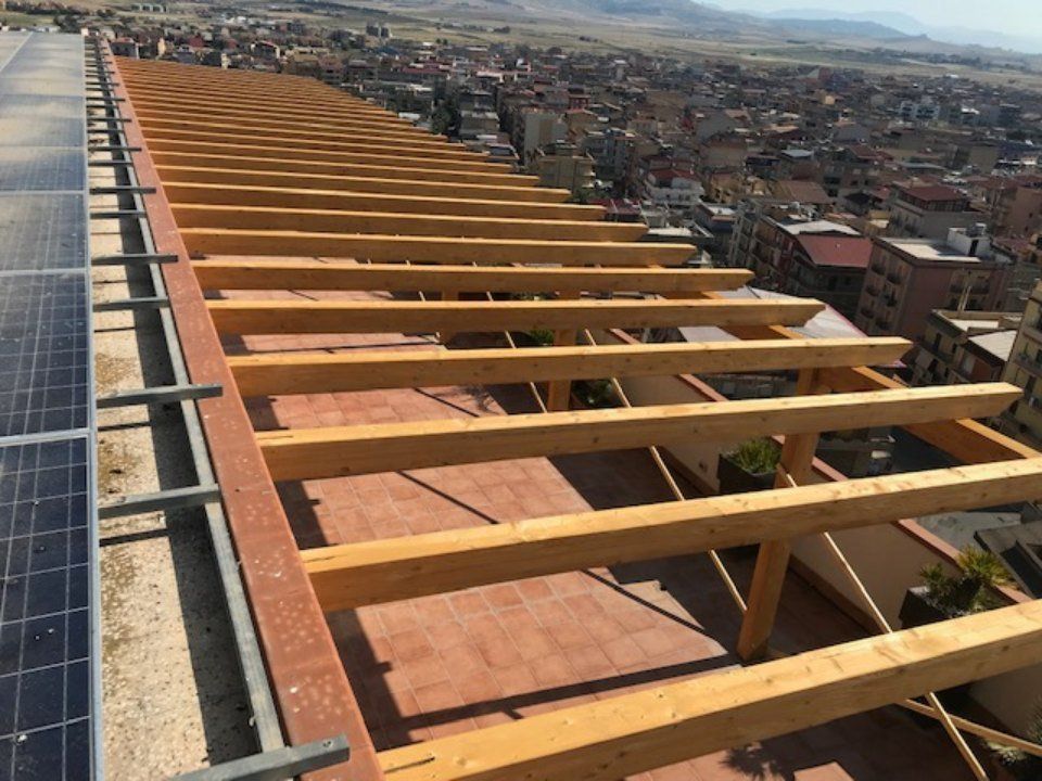 Travi in legno per copertura