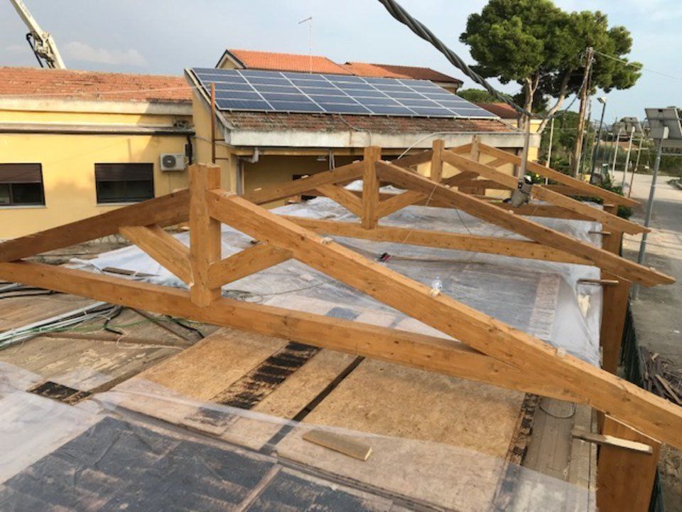 Struttura tetto in legno