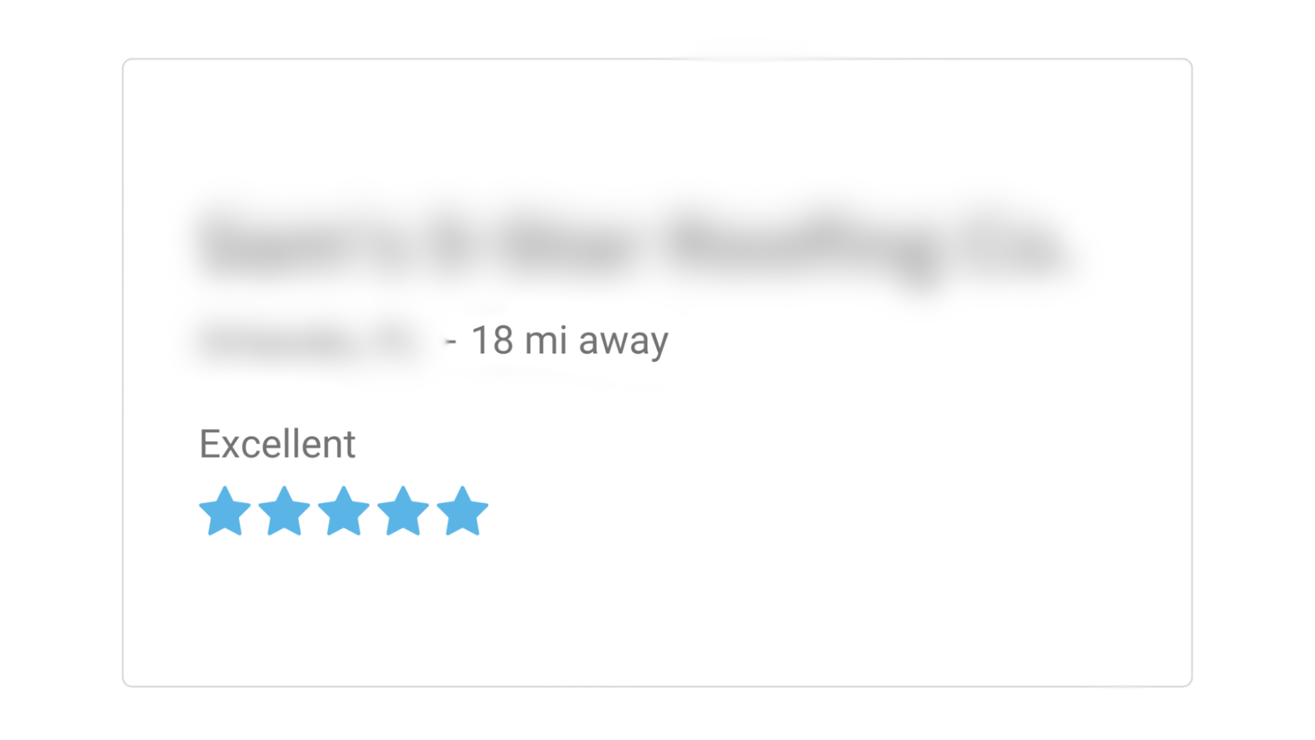 A screenshot of a review on a website with five stars.