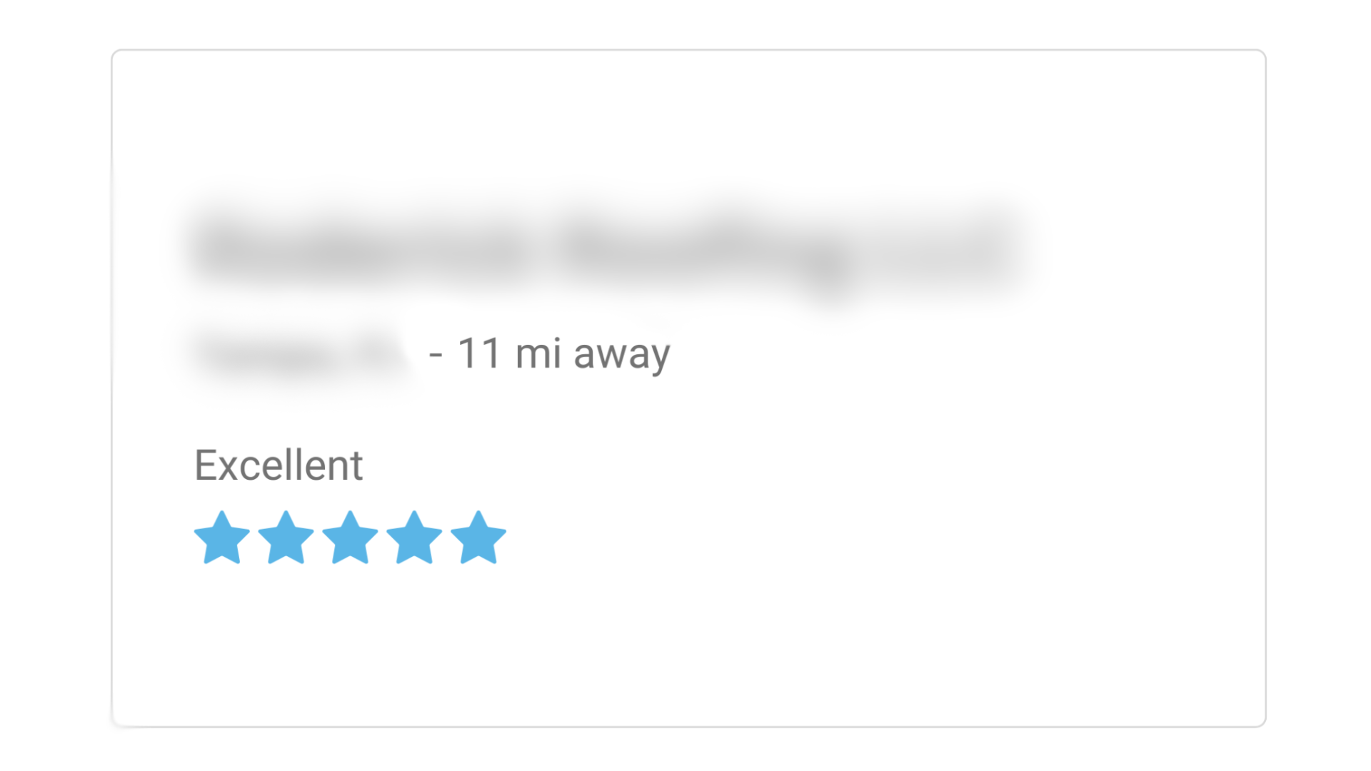 A screenshot of a review on a website with five stars.
