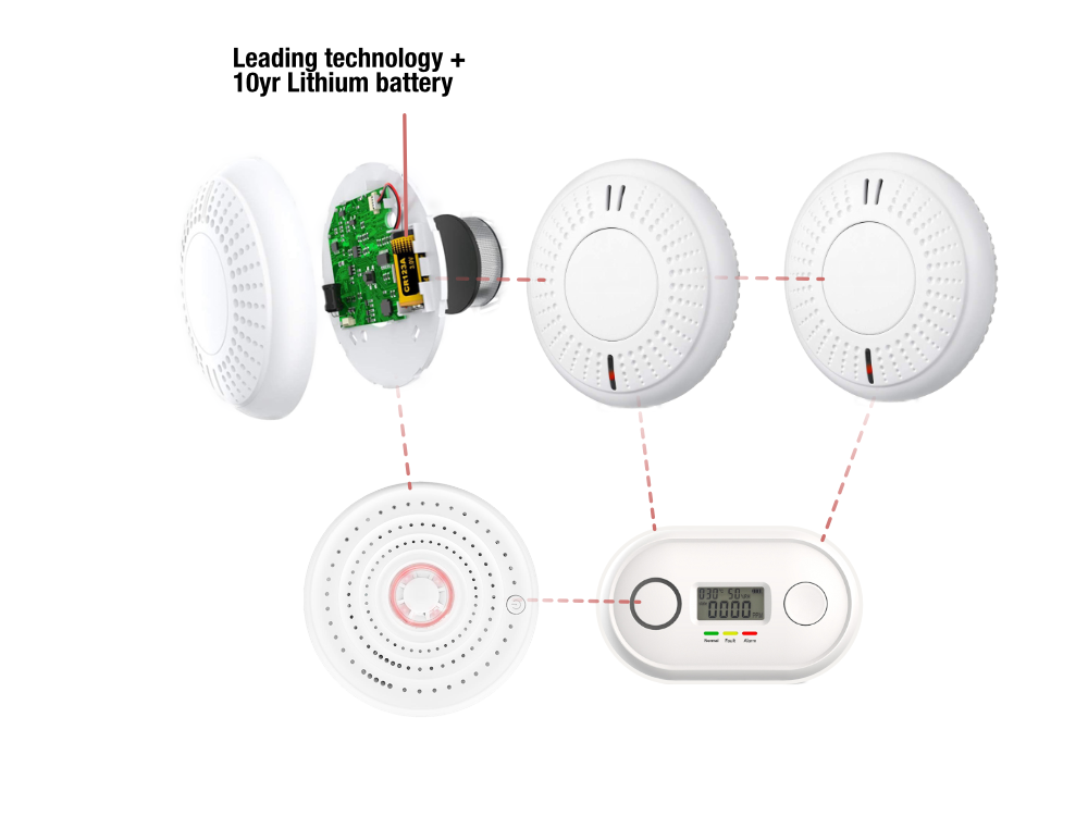 An interlinked system from Linked Up Alarms ensures all units arrive pre linked