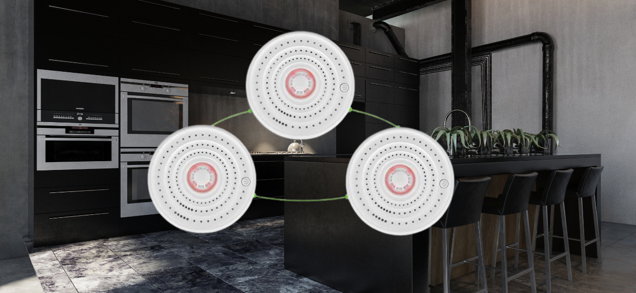 Wireless heat Detectors from linked up alarms