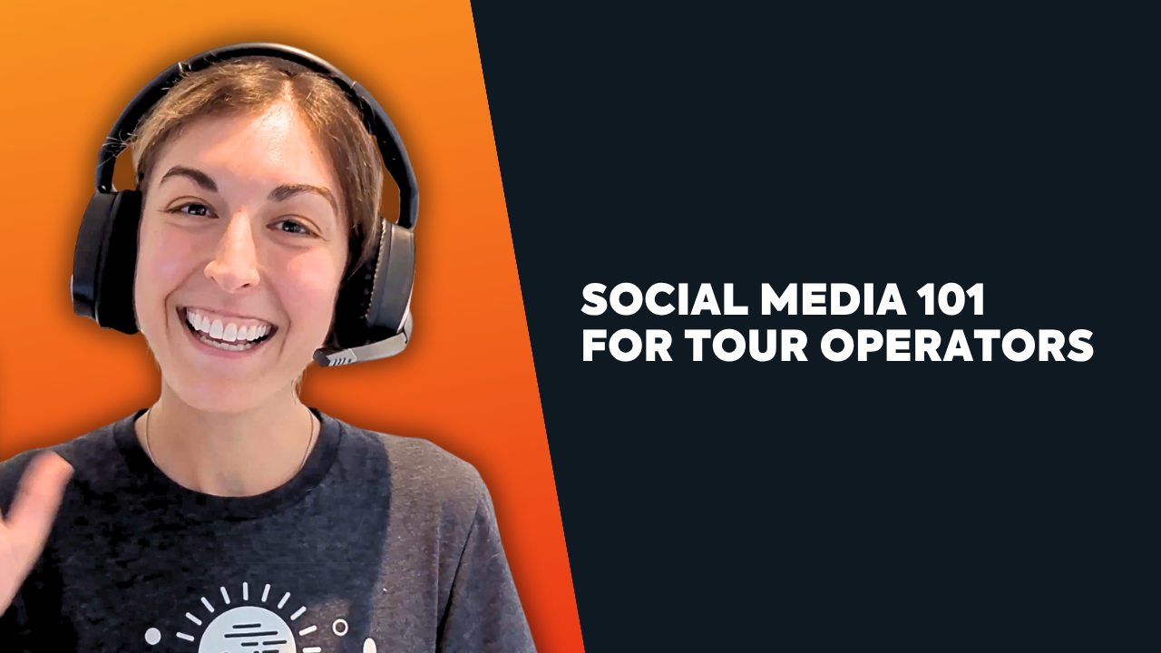 nikki desantis standing in front of text: social media 101 for tour operators