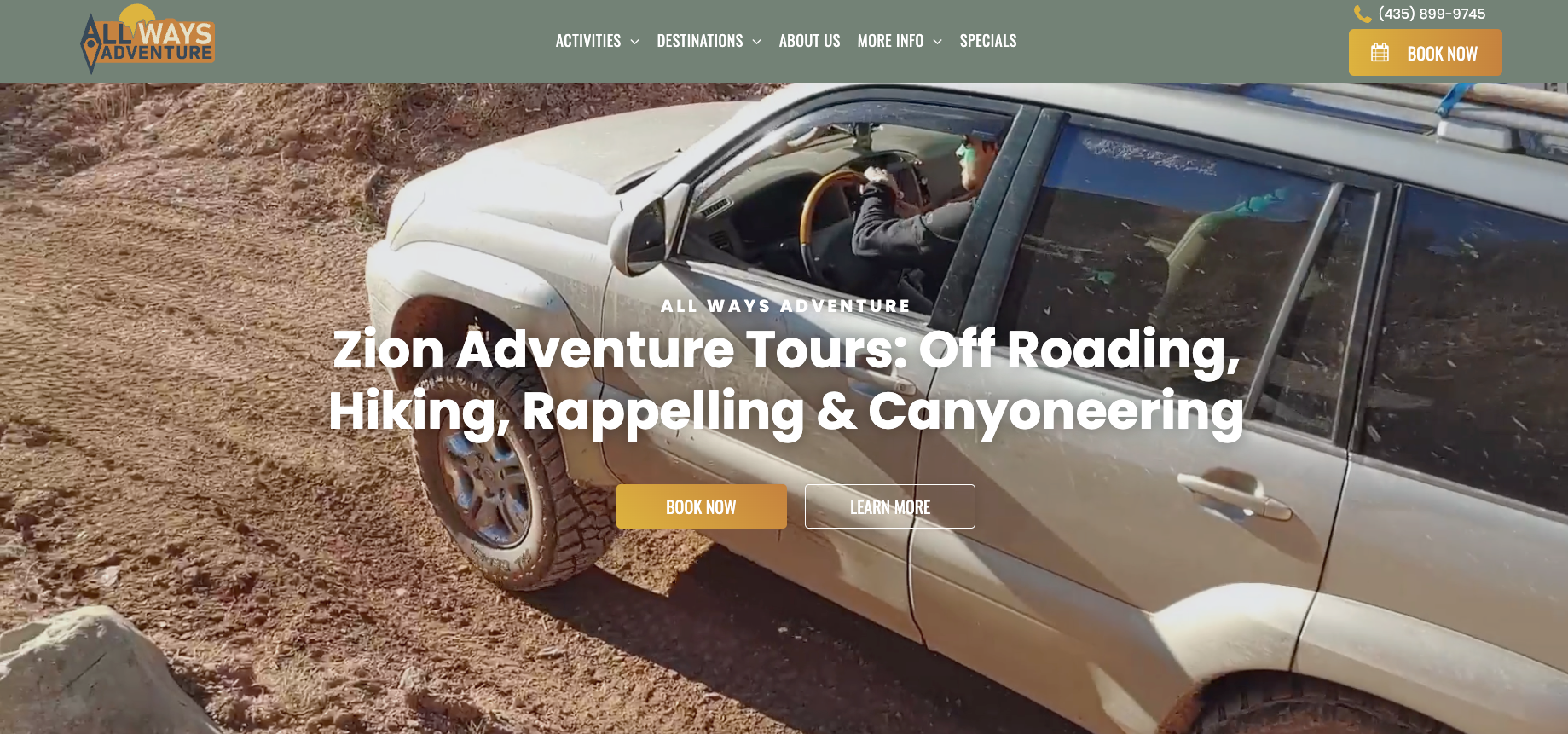 all ways adventure homepage image created by resmarkweb