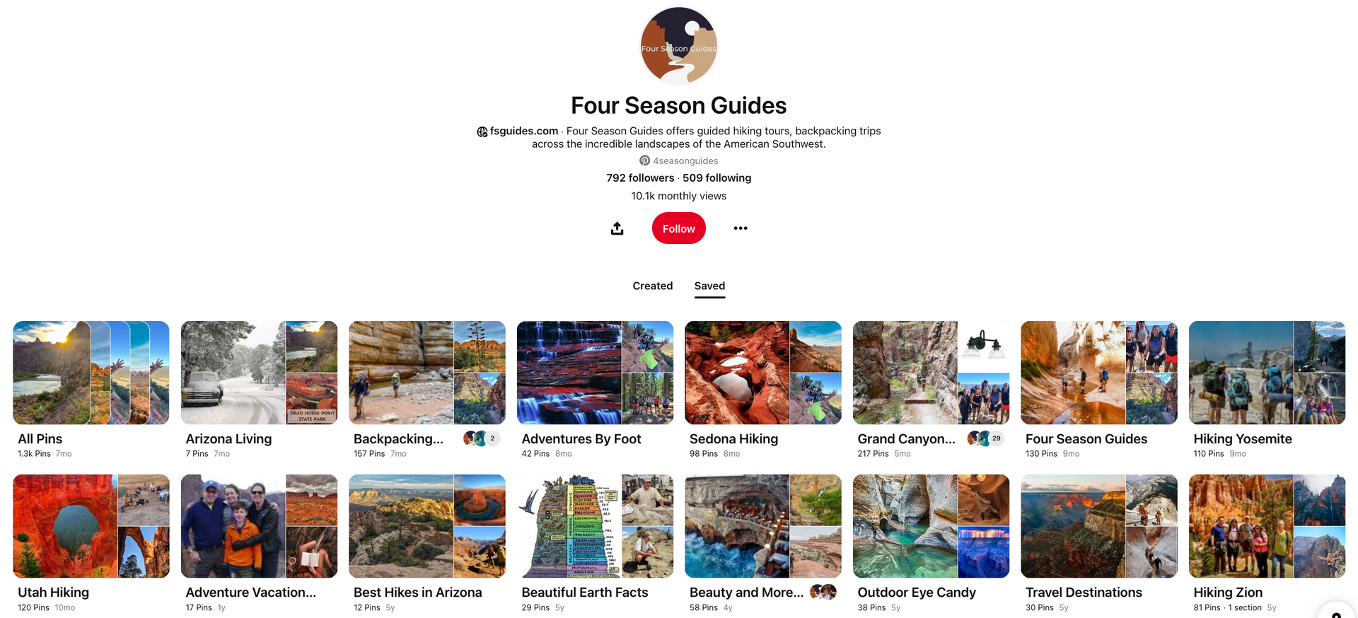 Four Season Guide Pinterest Board