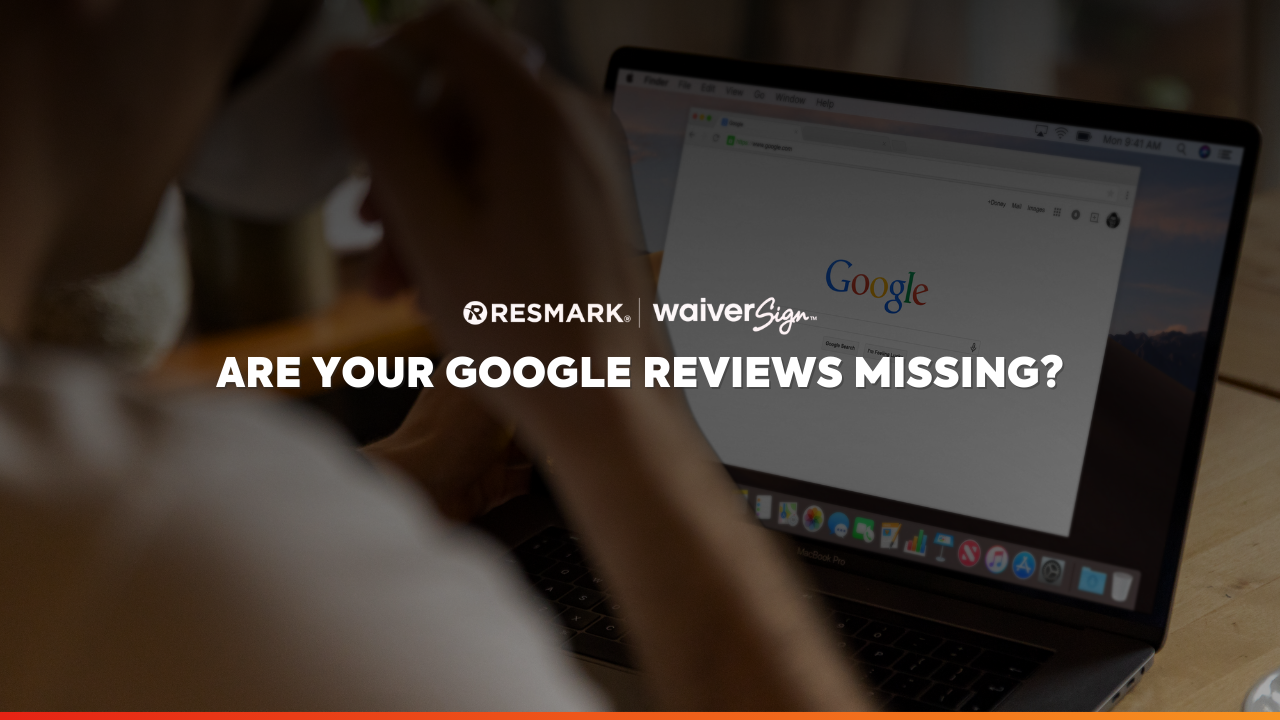 blog thumbnail with black background and white text google reviews missing