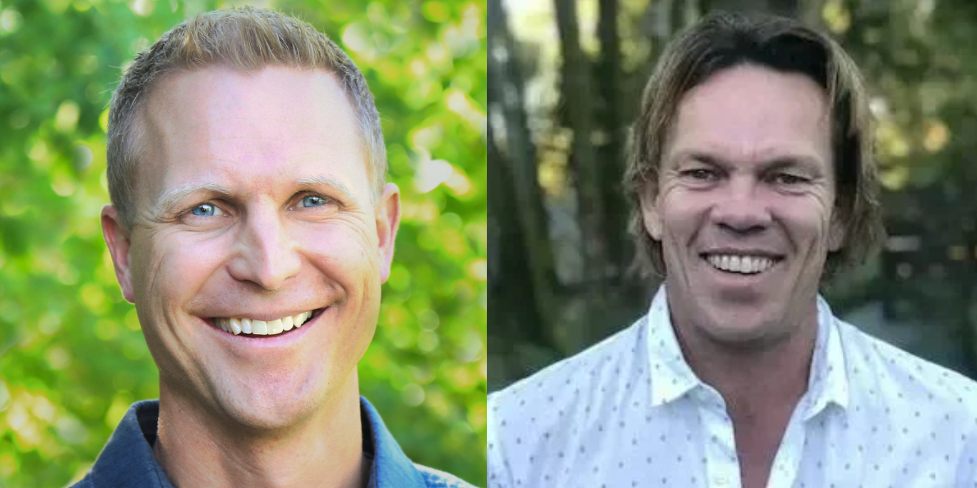 two men outdoor headshot