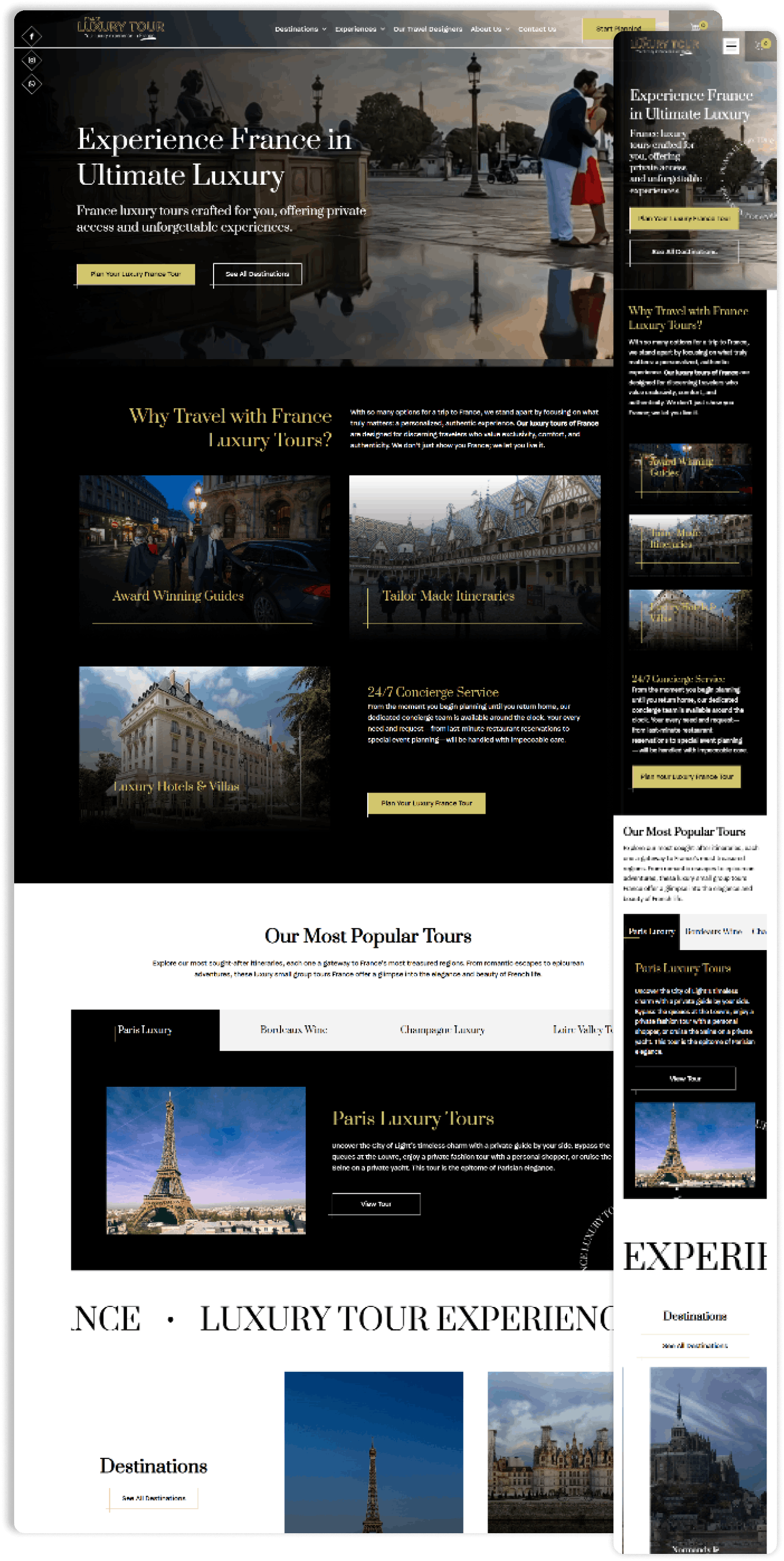 Website home page promoting adventure tours in Moab, Utah.