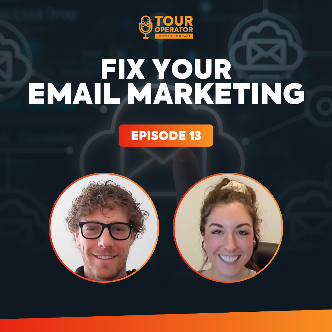 Podcast graphic: White rectangle with 