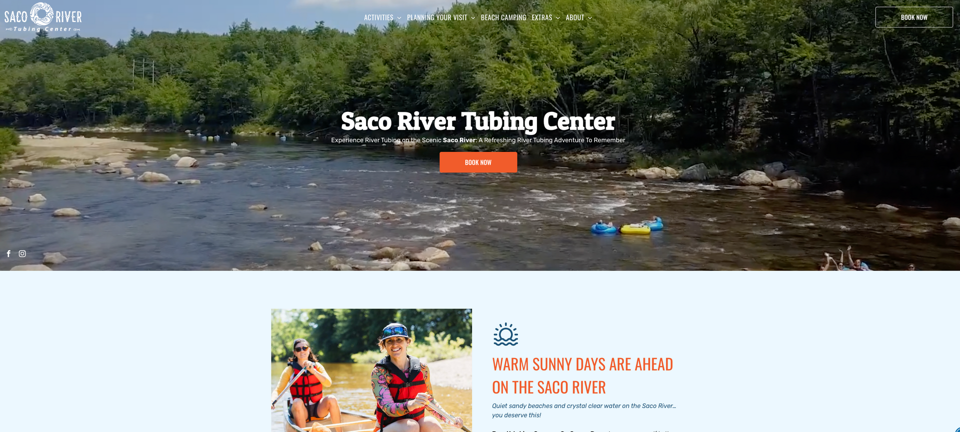saco river tubing homepage 