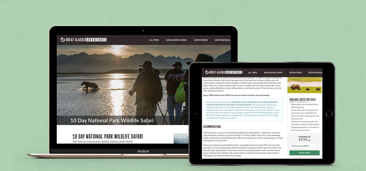 great alaska adventures home page created by resmarkweb