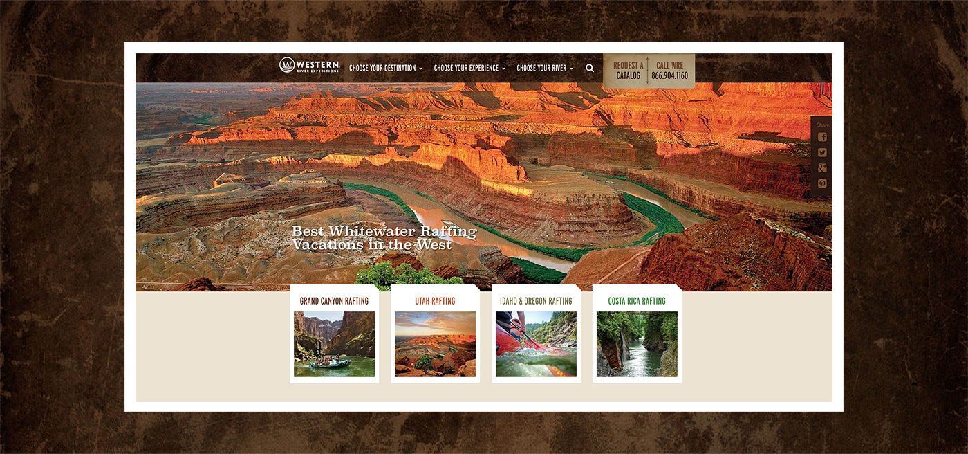 western river expeditions homepage image for resmarkweb case study
