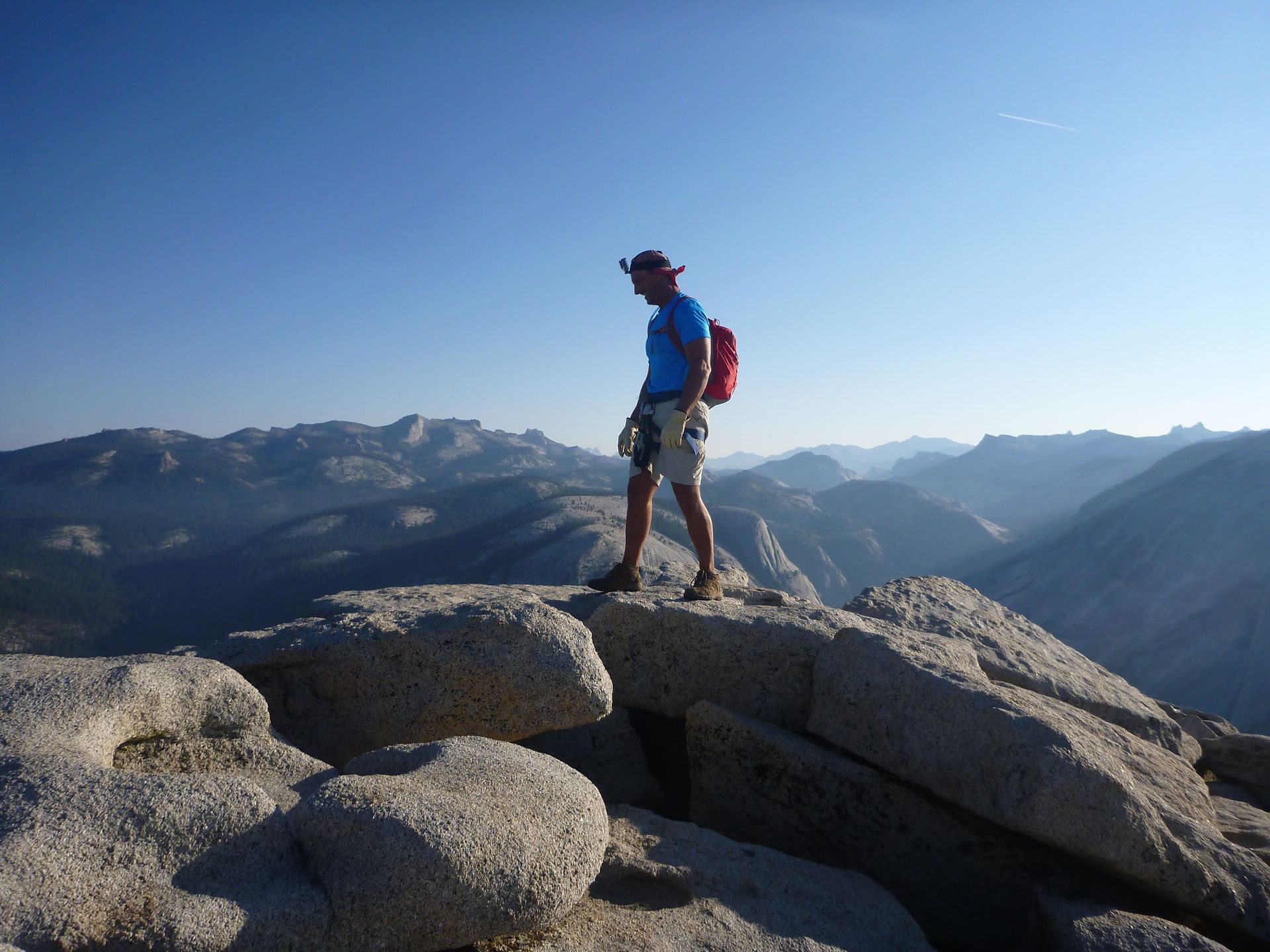 a person standing on rocks