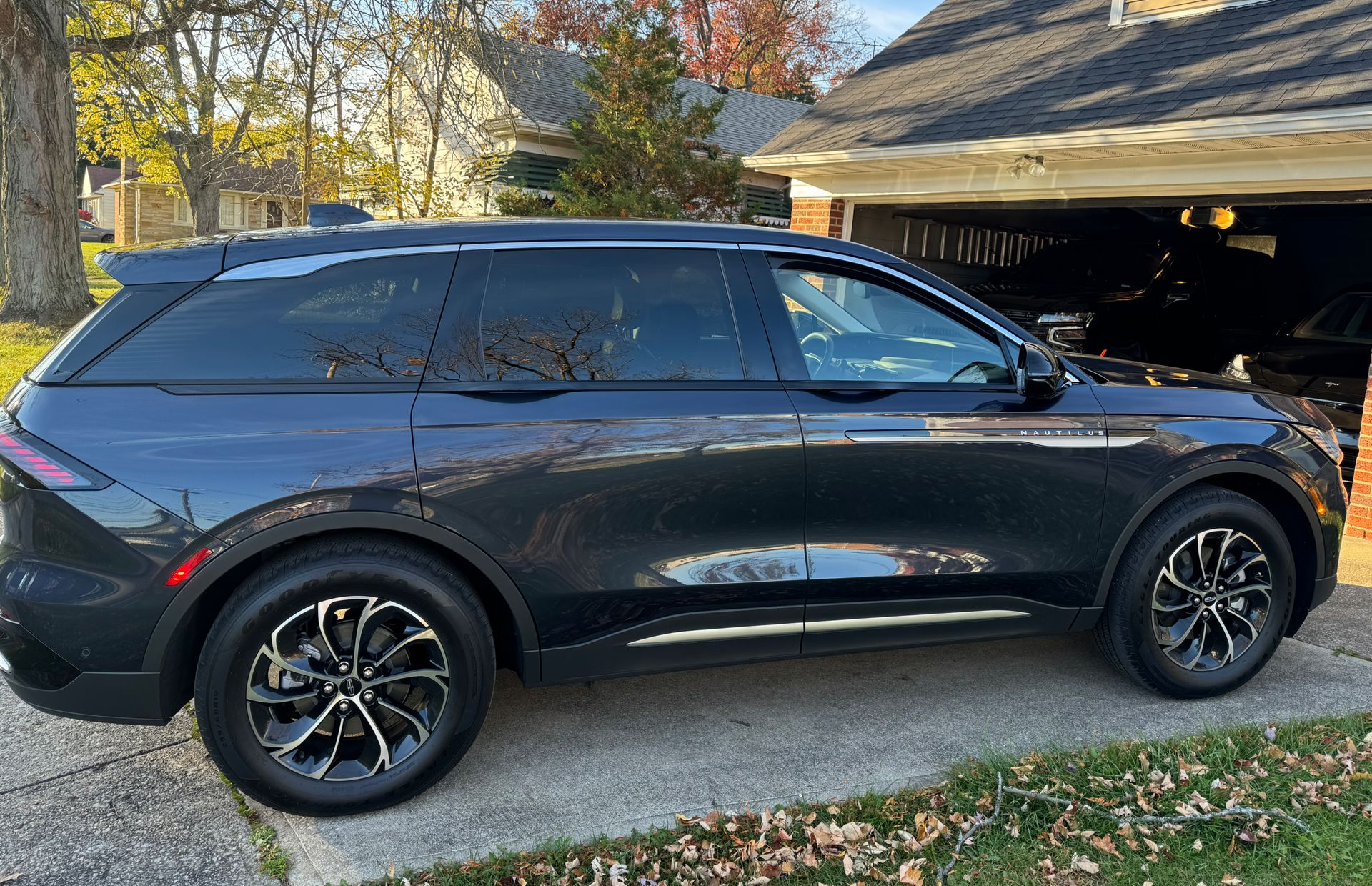 Black sedan stock photo