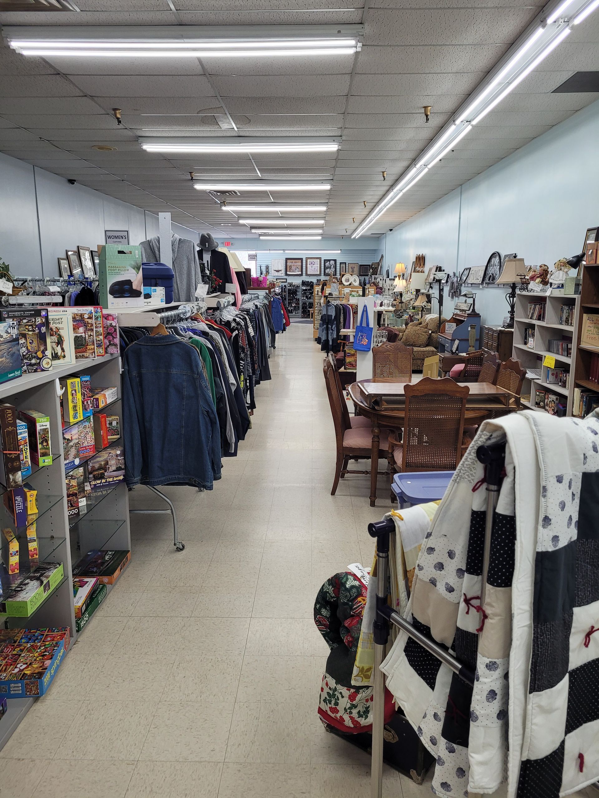 A store filled with lots of clothes and toys