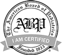 American Board of Pediatrics logo. A circular seal with the abbreviation 
