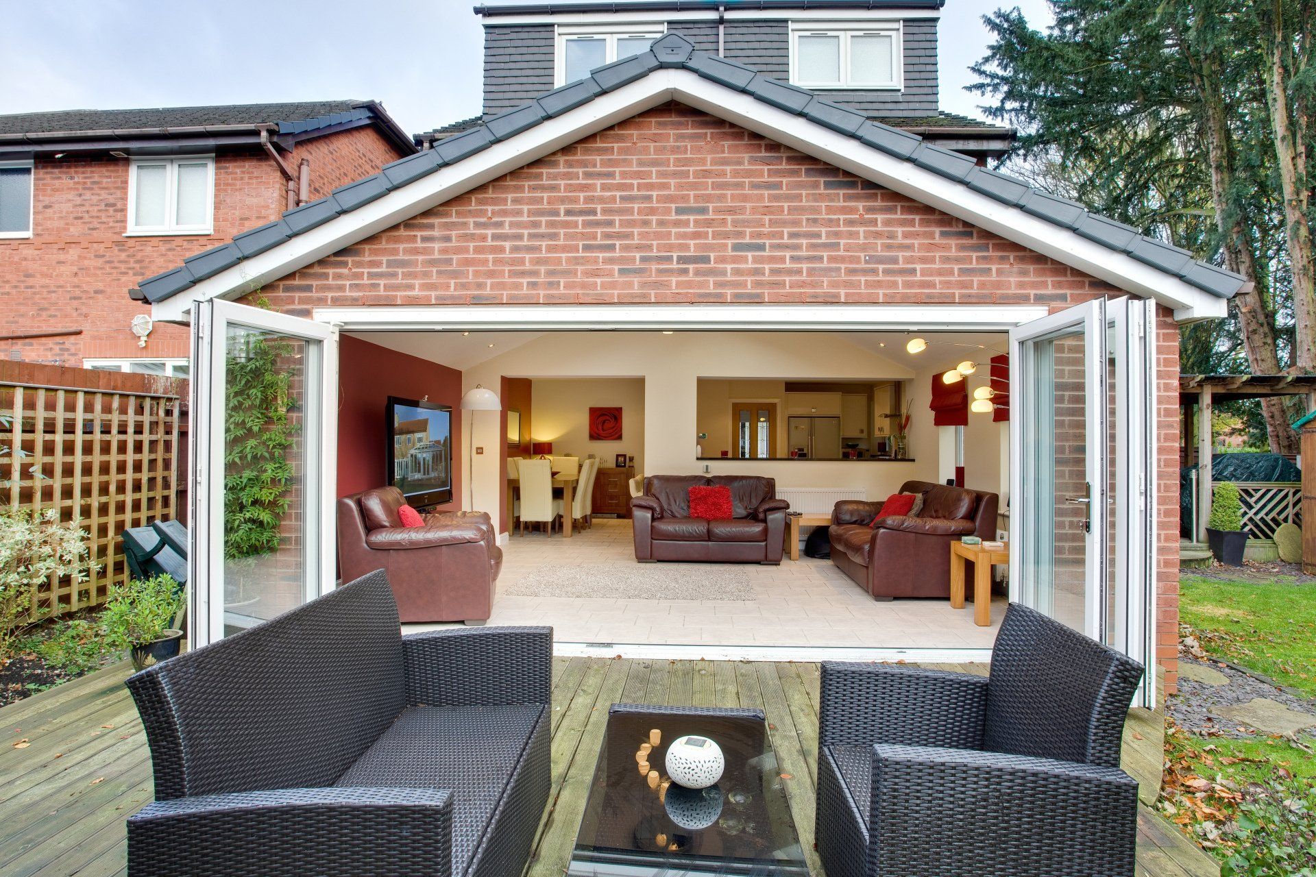 Real roof brick build exterior