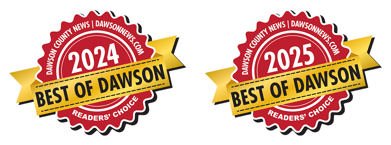 Two stickers that say best of dawson 2024 and 2025