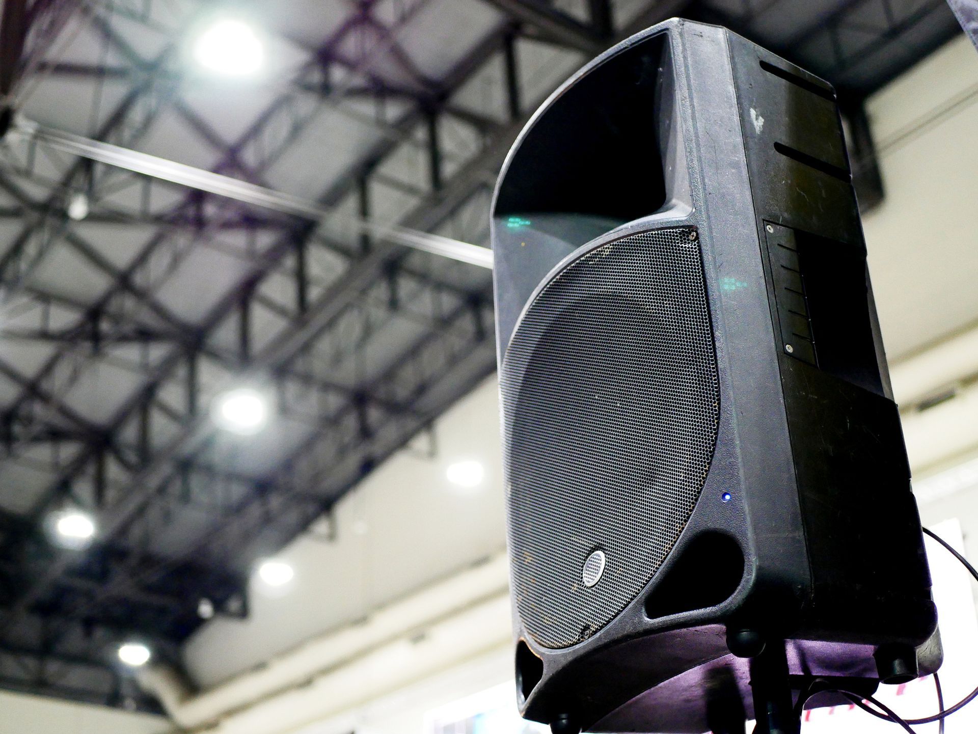 Large black speaker. Large black speaker.