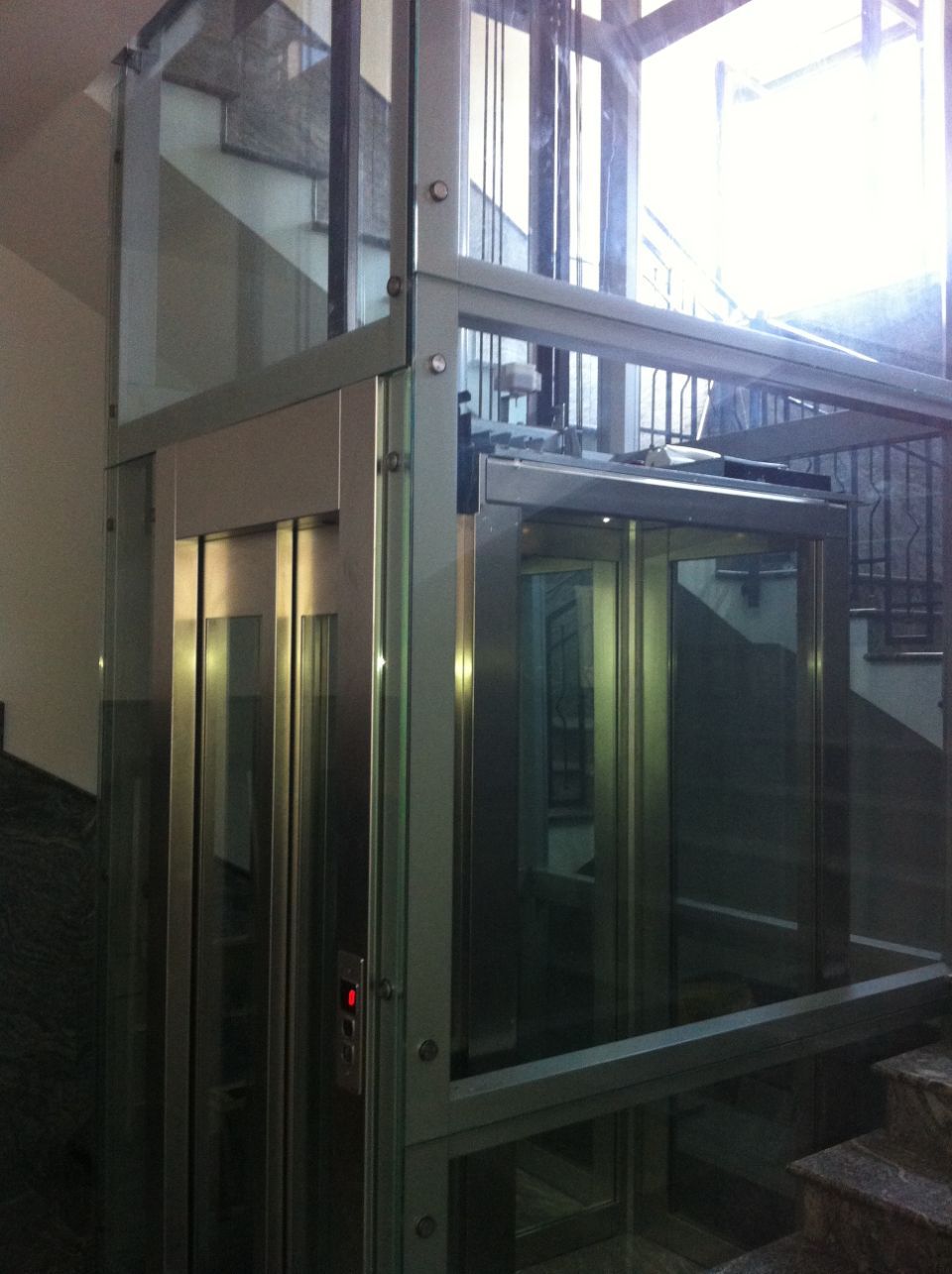 ascensore panoramico in vetro