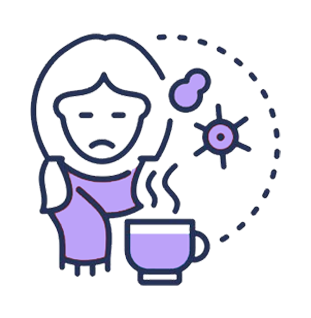 A woman with a scarf around her neck is holding a cup of coffee.