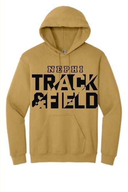 A hoodie that says nephi track field on it