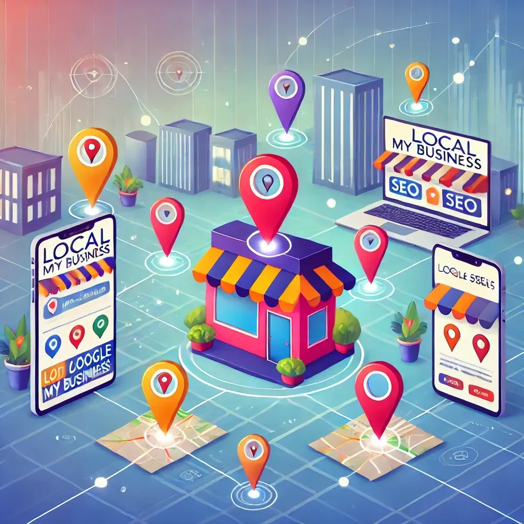 It is an isometric illustration of a local business.