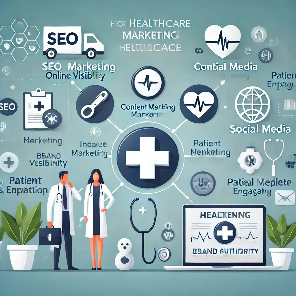 A doctor and a nurse are standing next to each other in front of a laptop computer.