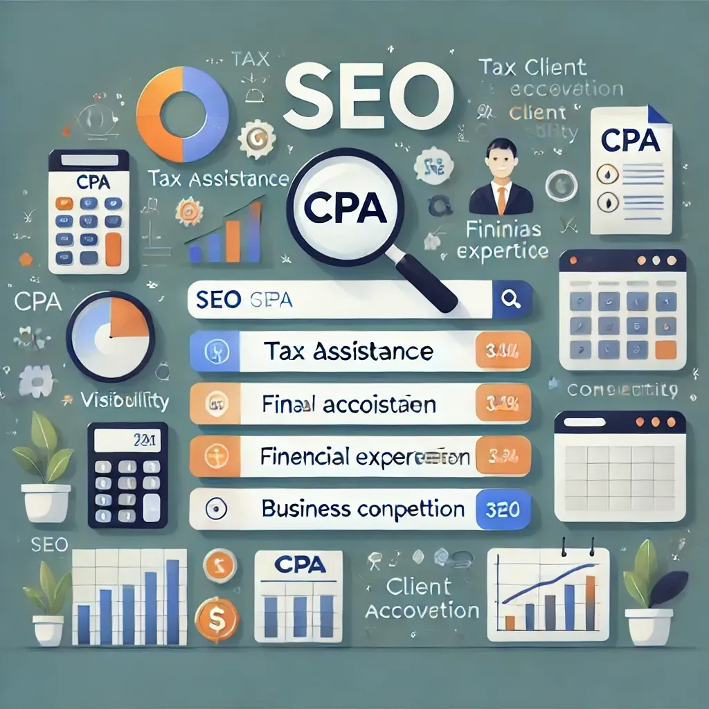 A poster with a magnifying glass and the word seo on it.
