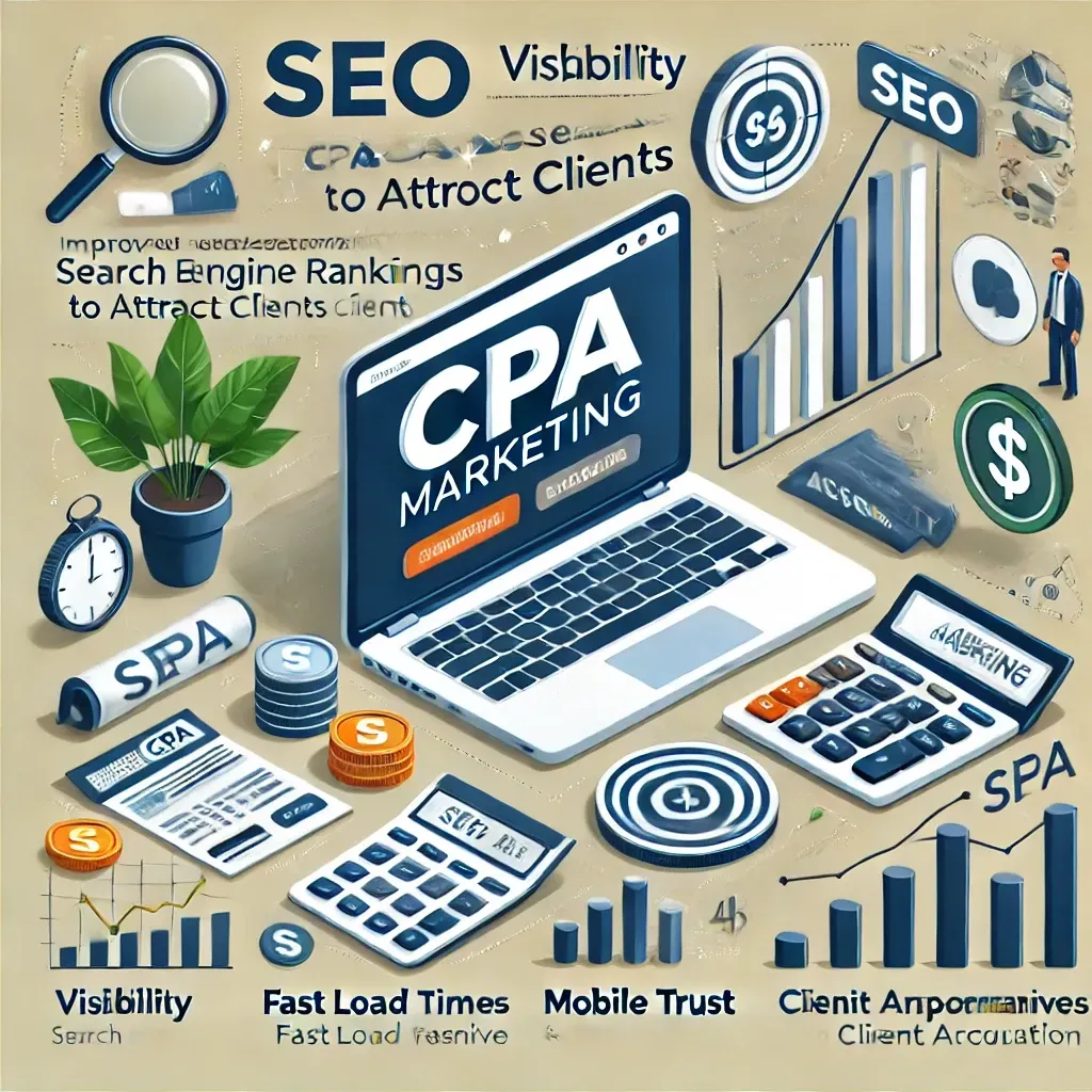 An isometric illustration of cpa marketing with a laptop and calculator.