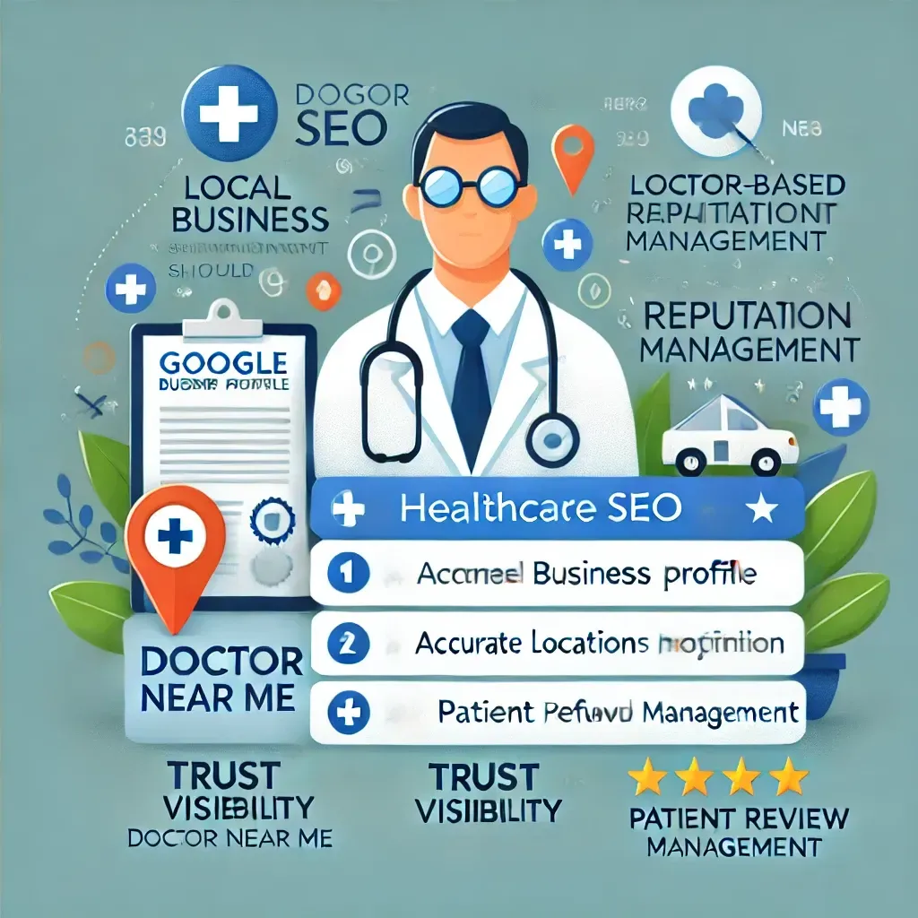 A doctor with a stethoscope around his neck is standing next to a clipboard.