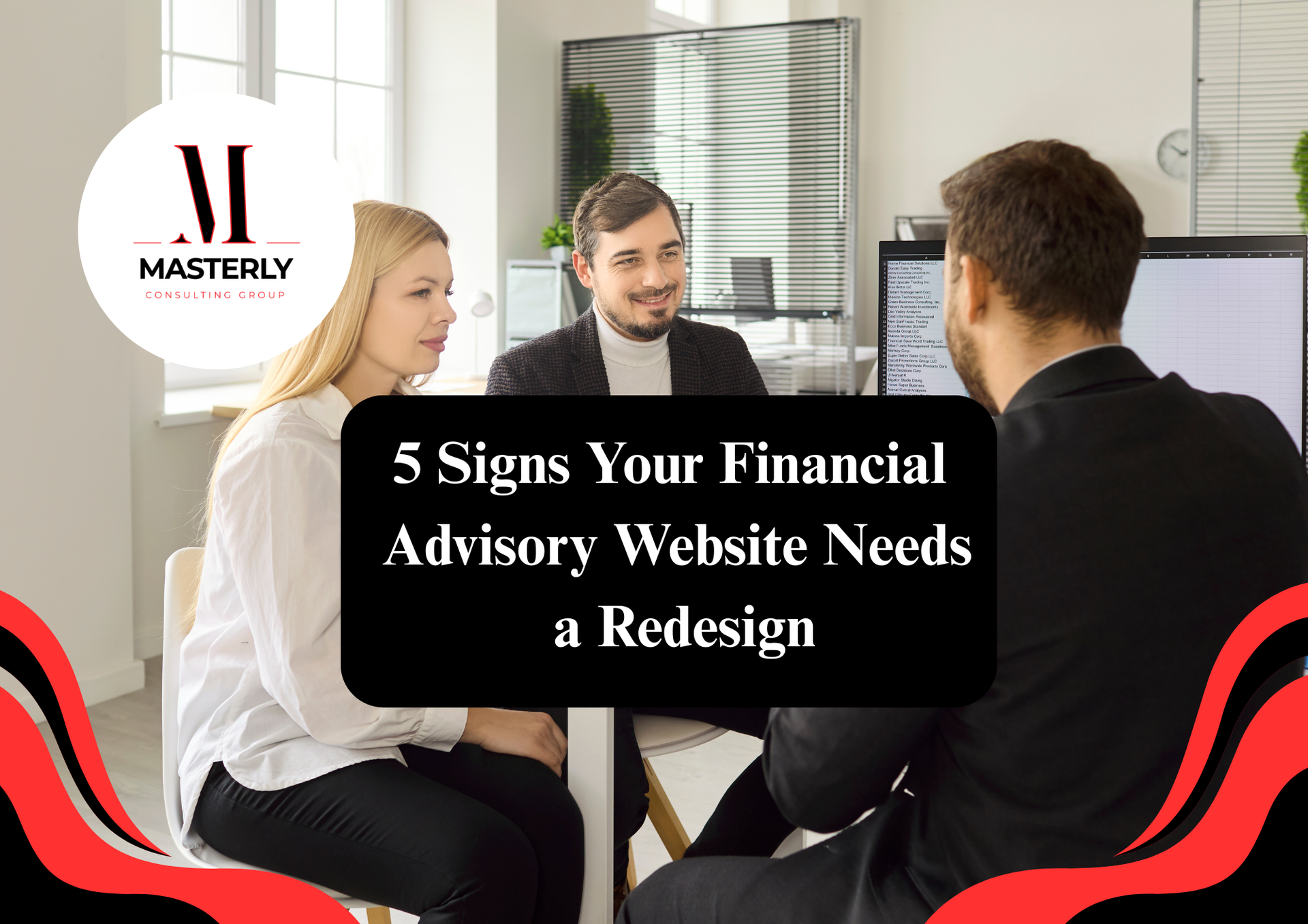 SEO strategy dashboard for financial advisors improving online visibility.
