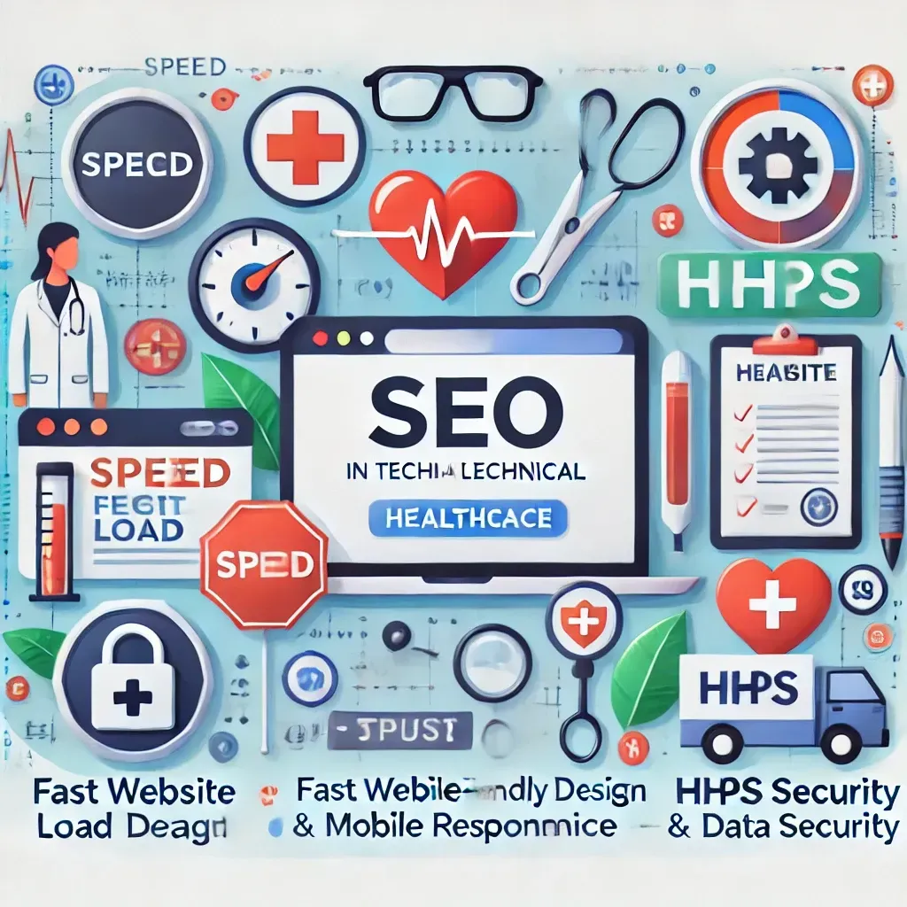 An illustration of seo in technical healthcare