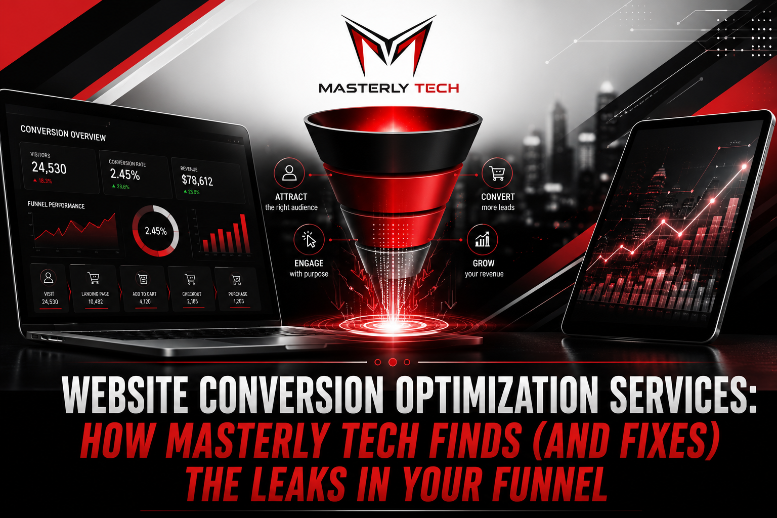laptop and funnel