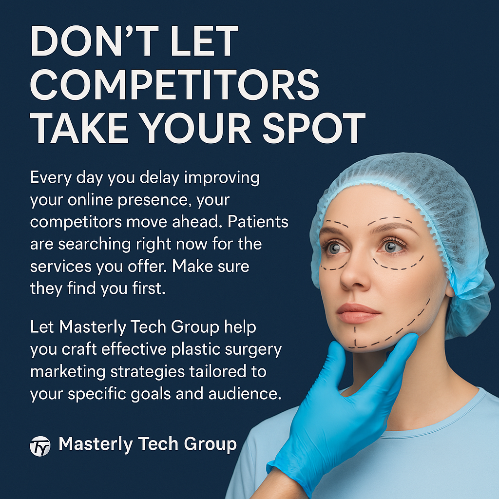 Strategic plastic surgery marketing solutions including SEO, social media, and paid advertising to increase online visibility, attract new patients, and stay ahead of competitors.