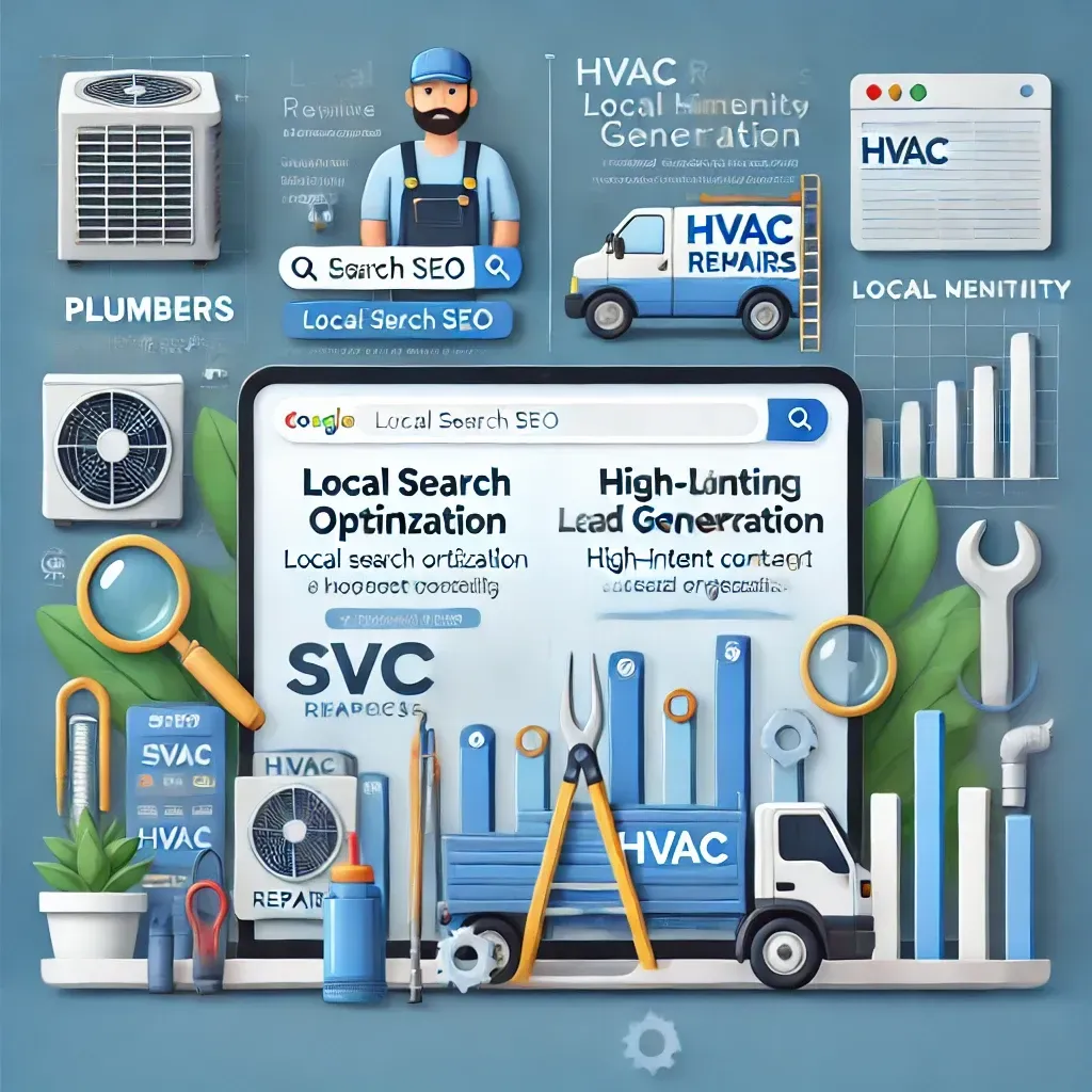 It is a 3d illustration of a hvac company.