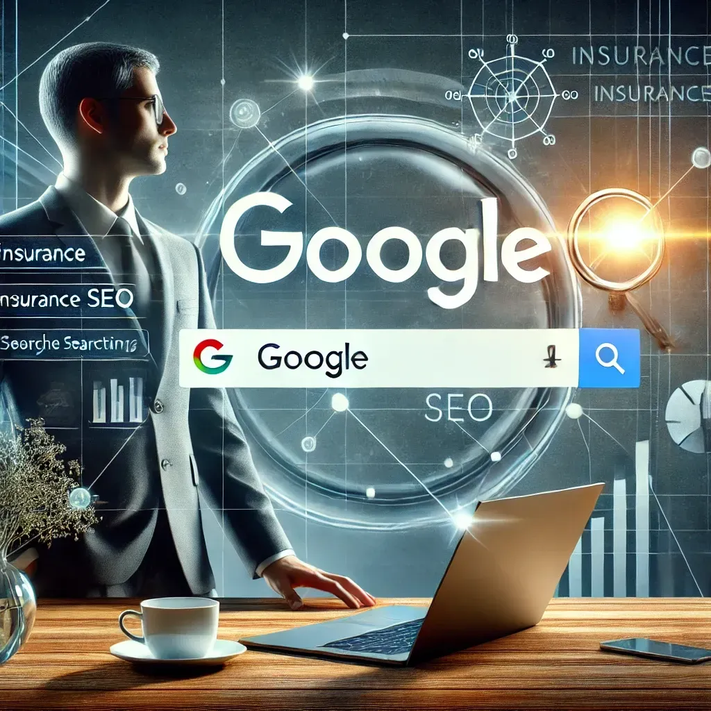 A man in a suit is standing in front of a laptop computer.