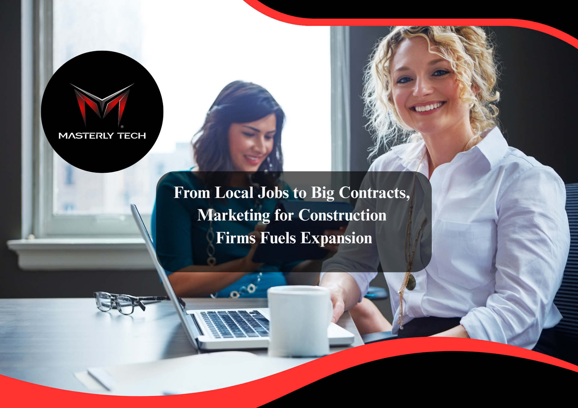 Team planning marketing strategy for construction company growth.