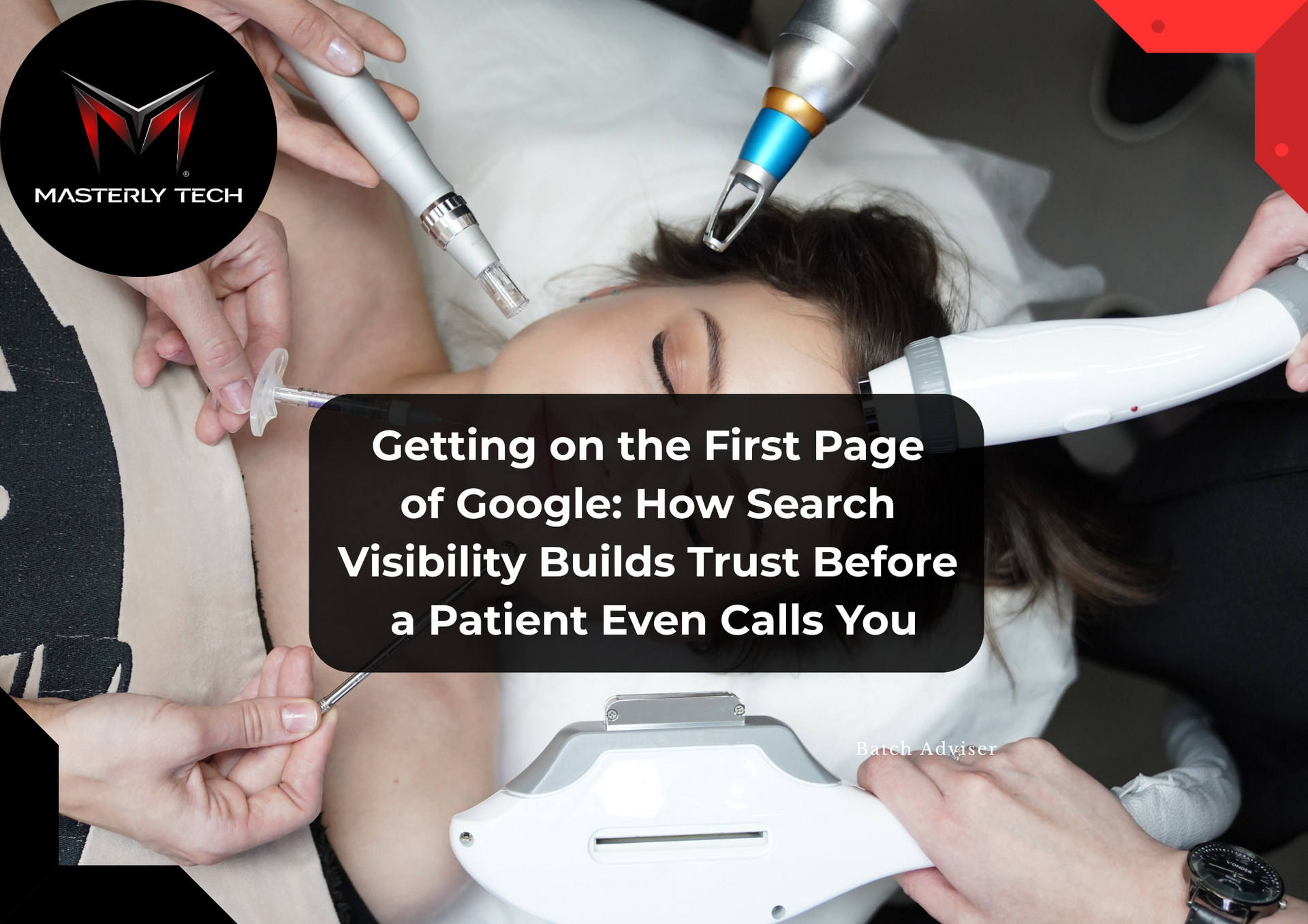 Digital marketing concept for plastic surgery promotion