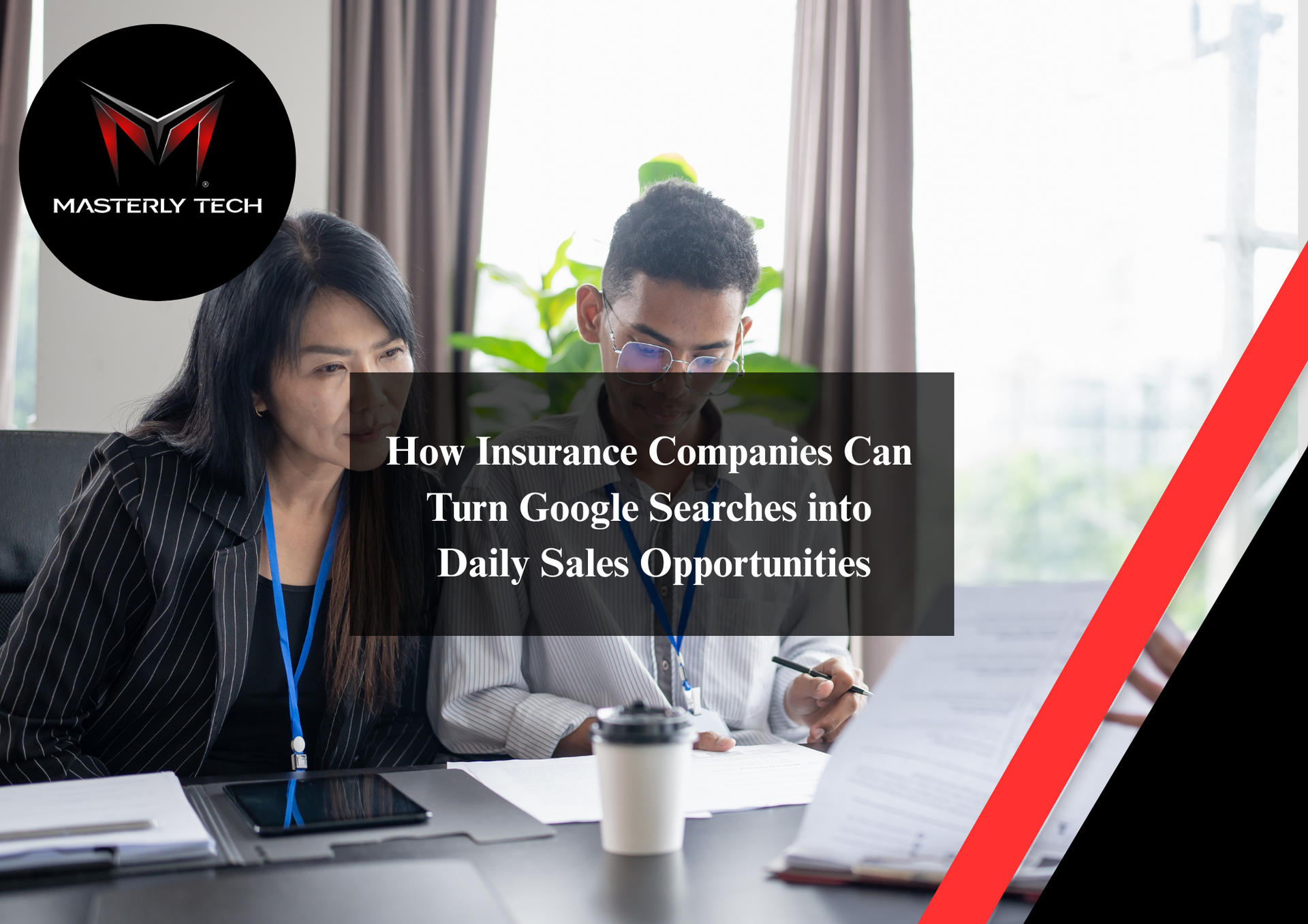 Team developing an insurance marketing strategy.