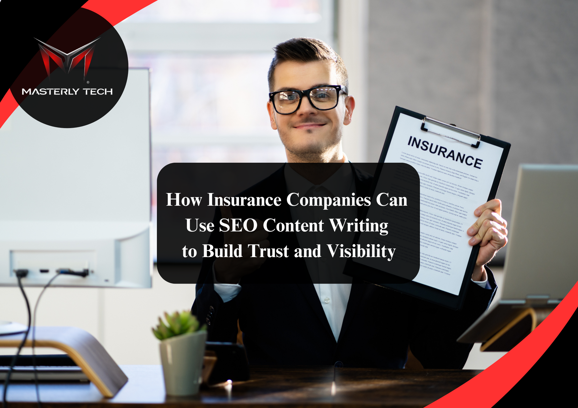 Team developing insurance marketing strategy for growth