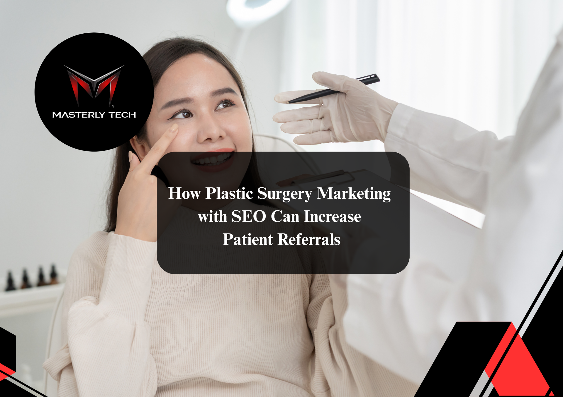 Plastic surgery marketing and SEO infographic.