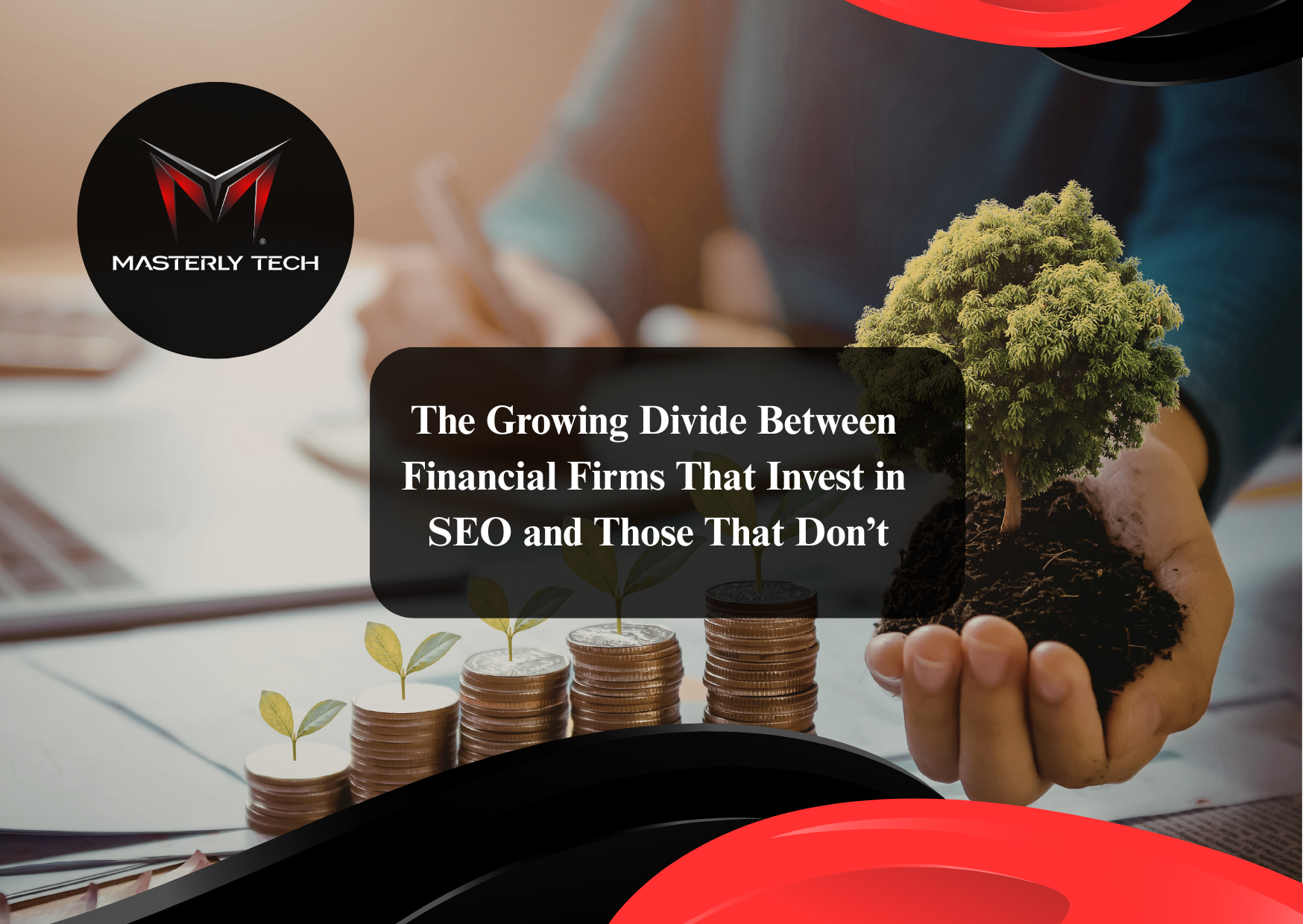 SEO strategy for financial advisors on laptop.