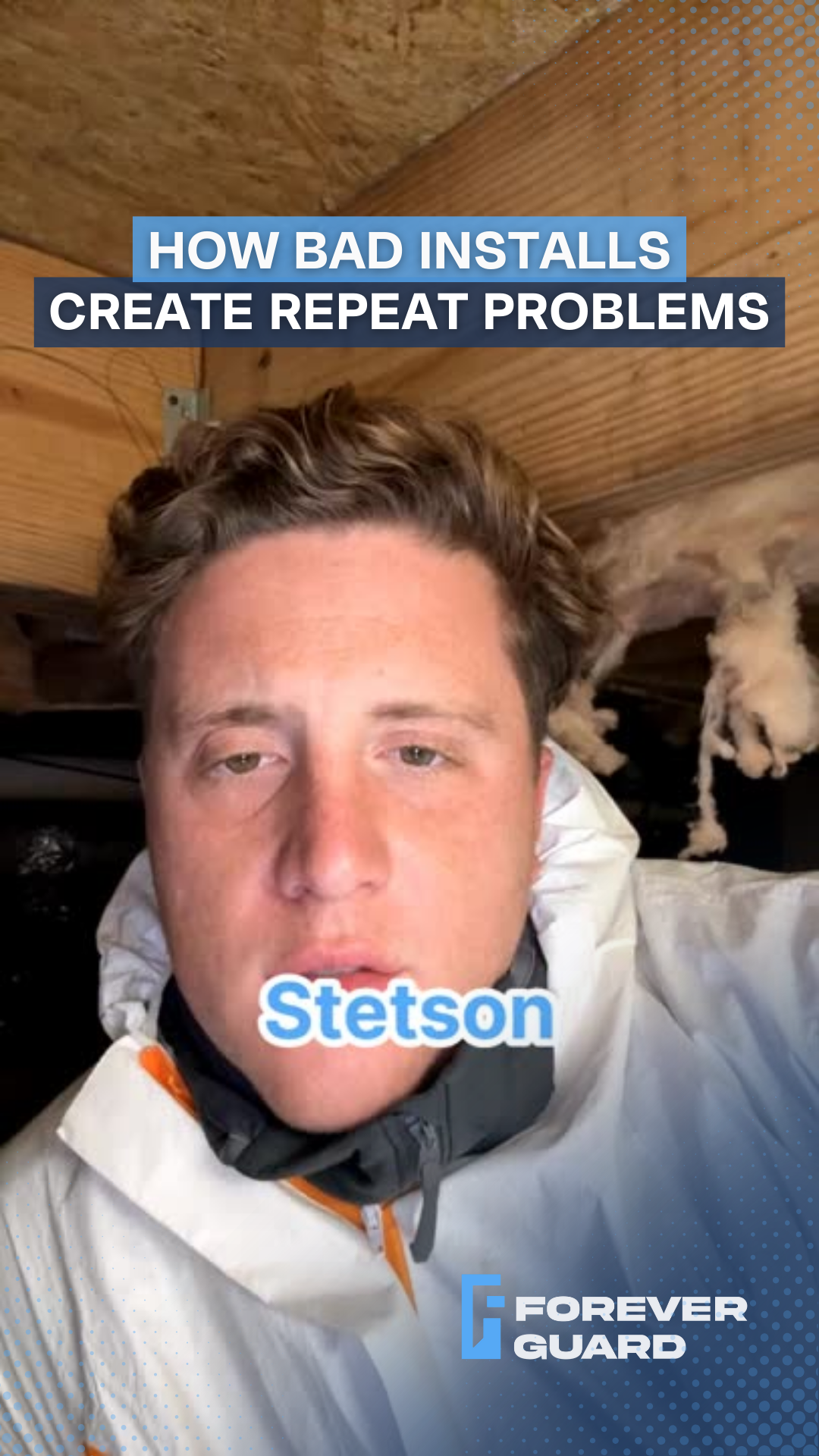 Man in a white jacket, looking at the camera, title reads: How Bad Installs Create Repeat Problems. 