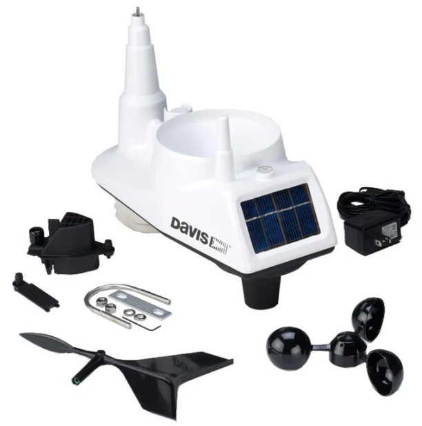 The word davis is on the white device