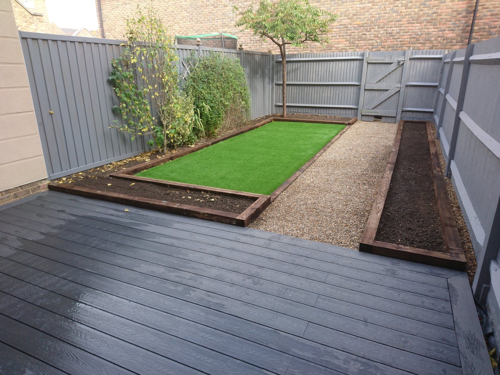 Completed decking installation