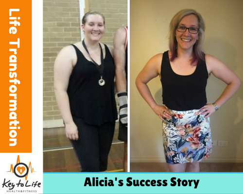 Alicia's before and after weight loss photos
