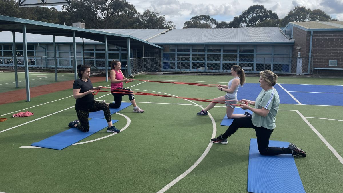 Outdoor group fitness