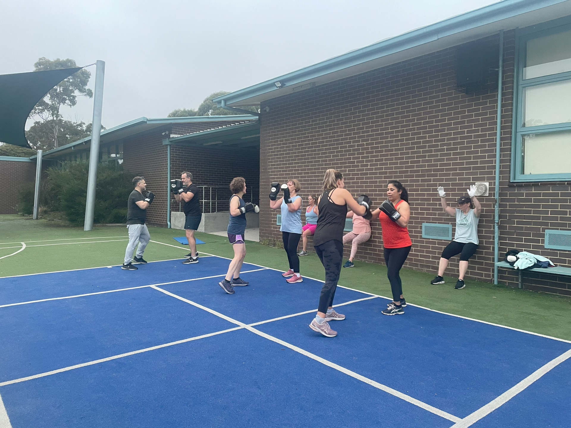 Outdoor Group Boxing for Fitness